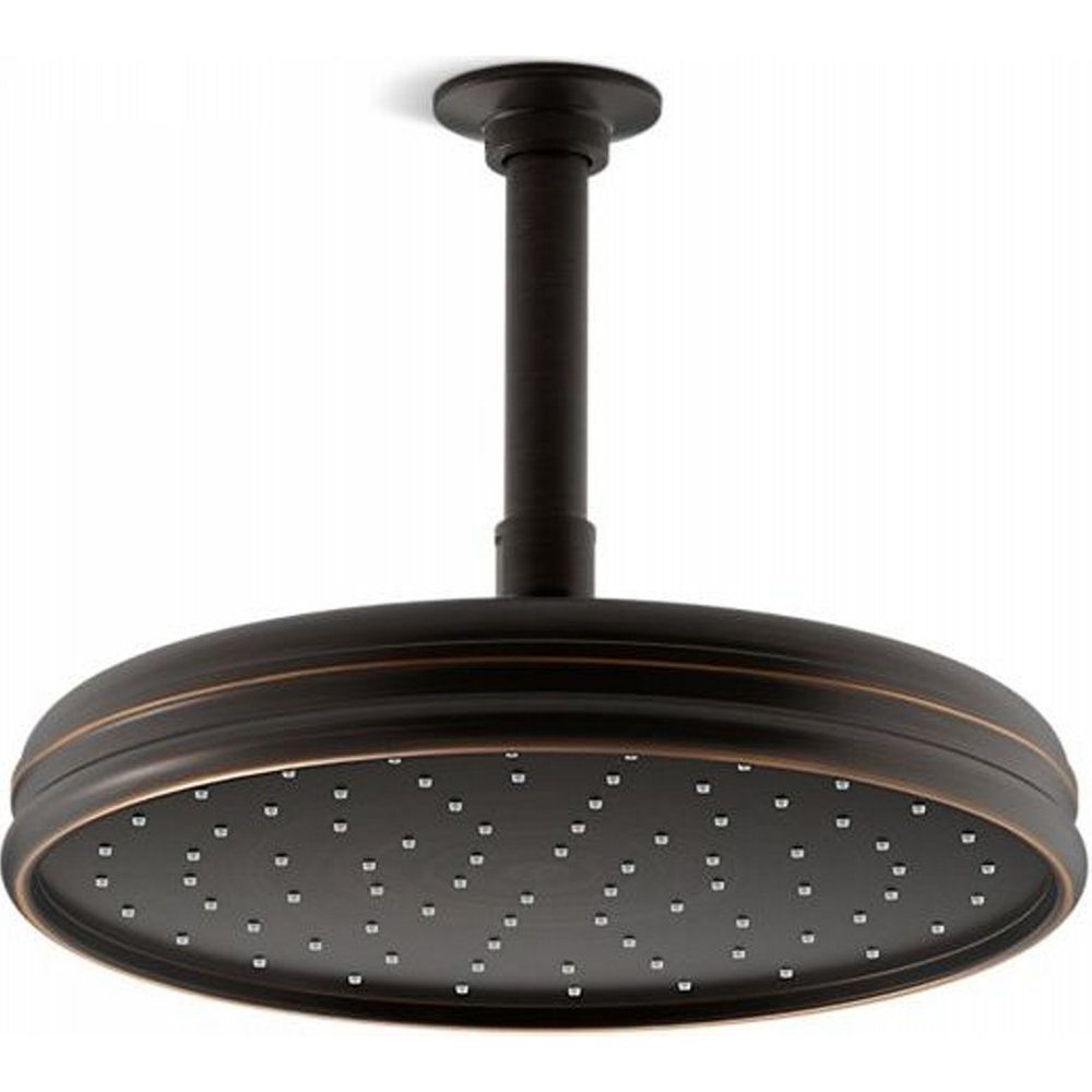 Kohler K-13693-2BZ 10-Inch Traditional Round Rain Showerhead with Katalyst Spray Technology, Oil Rubbed Bronze