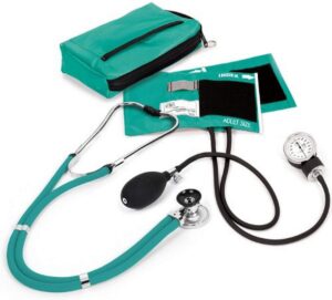 prestige medical aneroid sphygmomanometer/sprague-rappaport kit, teal