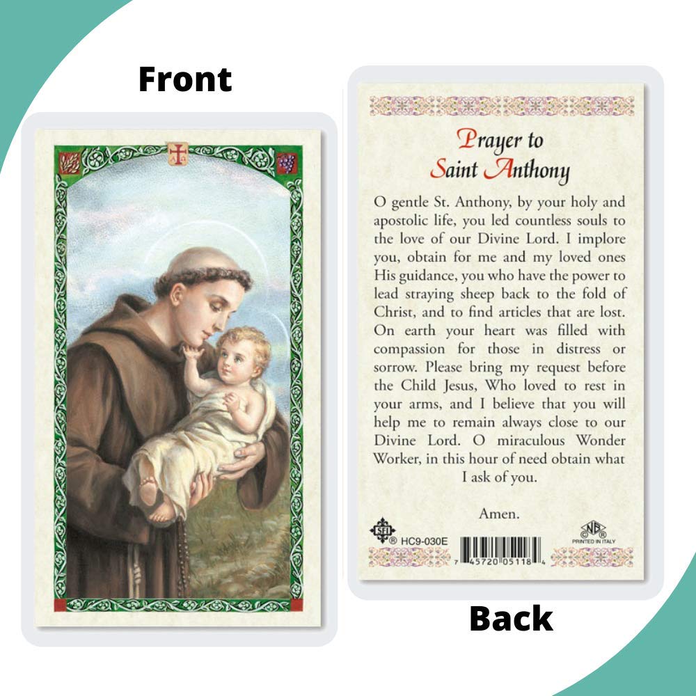 Prayer to Saint Anthony Holy Card (HC9-030E) - Laminated