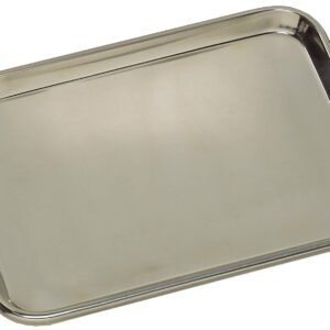 Grafco Metal Instrument Tray, Medical & Surgical Mayo Tray, Stainless Steel, Medium, 3261