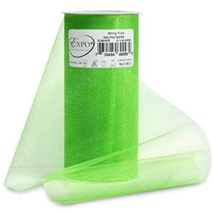 expo shiny tulle spool of 25-yard, green