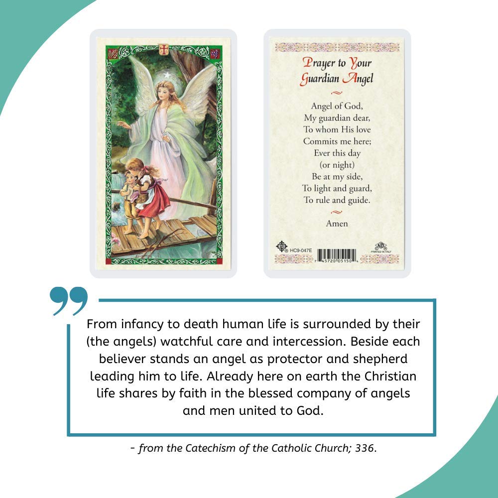 Prayer to Your Guardian Angel Holy Card (HC92E) -047- Laminated