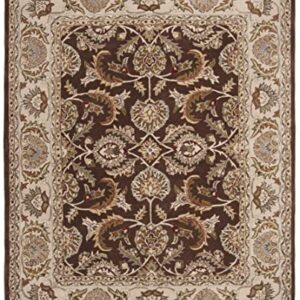 SAFAVIEH Heritage Collection 8' x 10' Brown / Ivory HG451A Handmade Traditional Oriental Premium Wool Area Rug