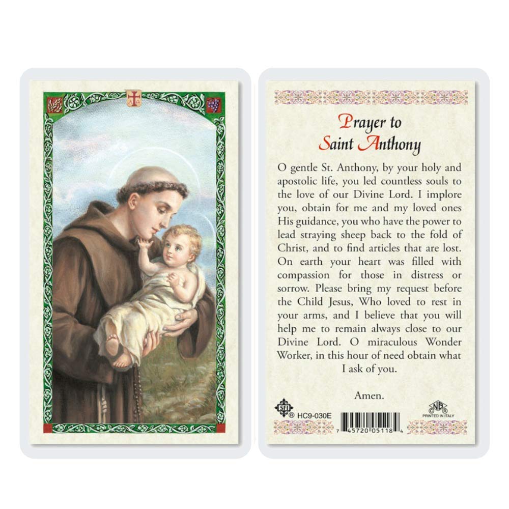 Prayer to Saint Anthony Holy Card (HC9-030E) - Laminated