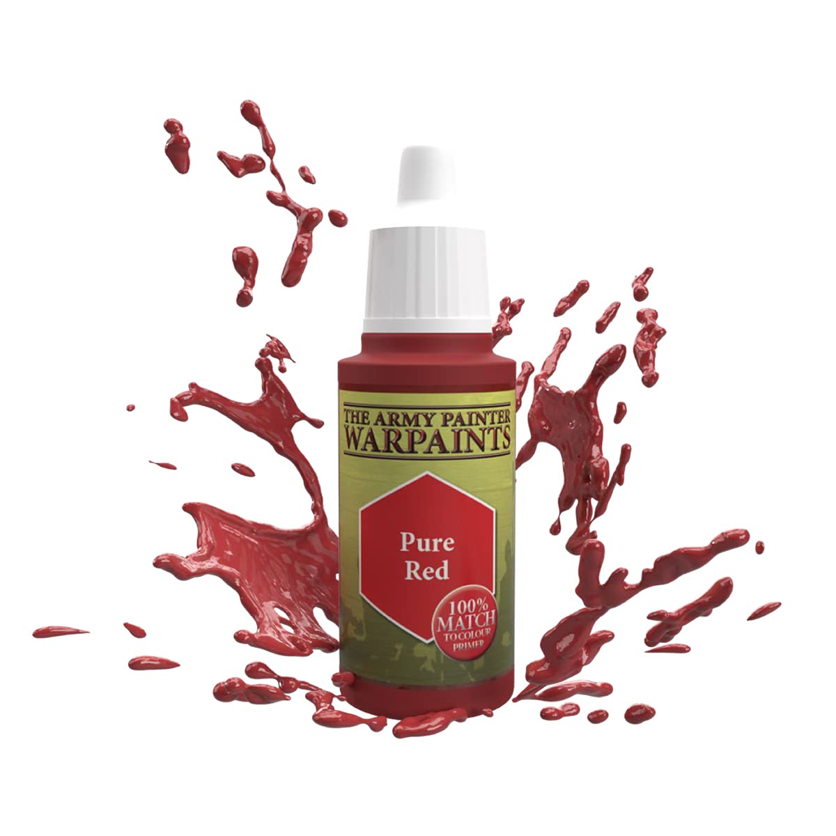 The Army Painter | Warpaint | Pure Red | Acrylic Non-Toxic Heavily Pigmented Water Based Paint for Tabletop Roleplaying, Boardgames, and Wargames Miniature Model Painting