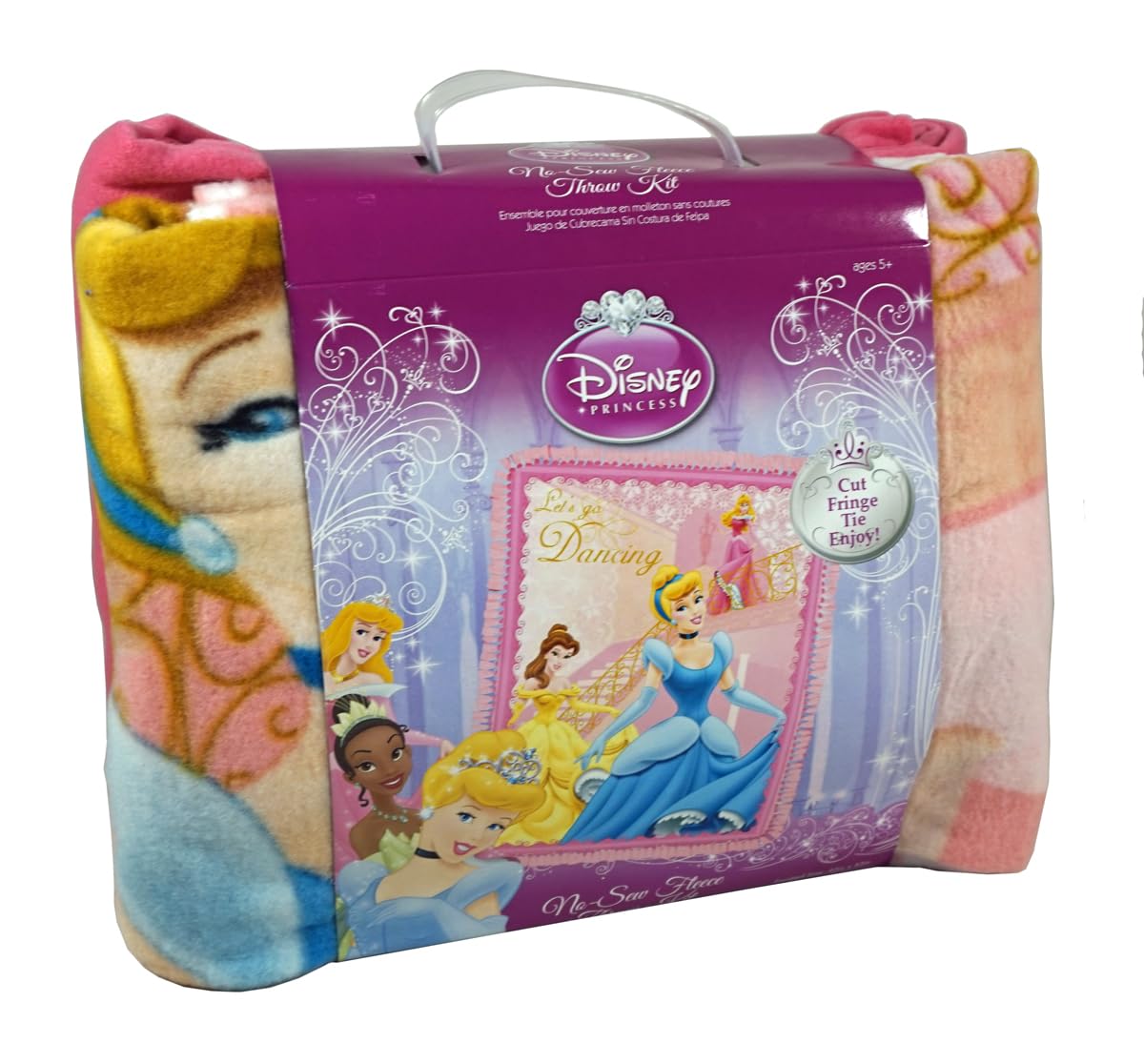 Springs Creative Products Princess Pretty as a Picture No-Sew Fleece Throw Kit