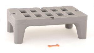 metro bow-tie dunnage rack - nsf listed heavy-duty polymer plastic storage rack for food service, commercial, professional use - 36"l x 22"w x 12"h - 1500 lbs. capacity - grey