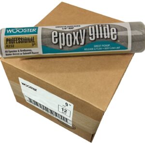 Wooster Brush R232-9 Epoxy Glide Roller Cover, 1/4-Inch Nap, Pack of 12