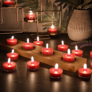 Zest Candle 50-Piece Tealight Candles, Red