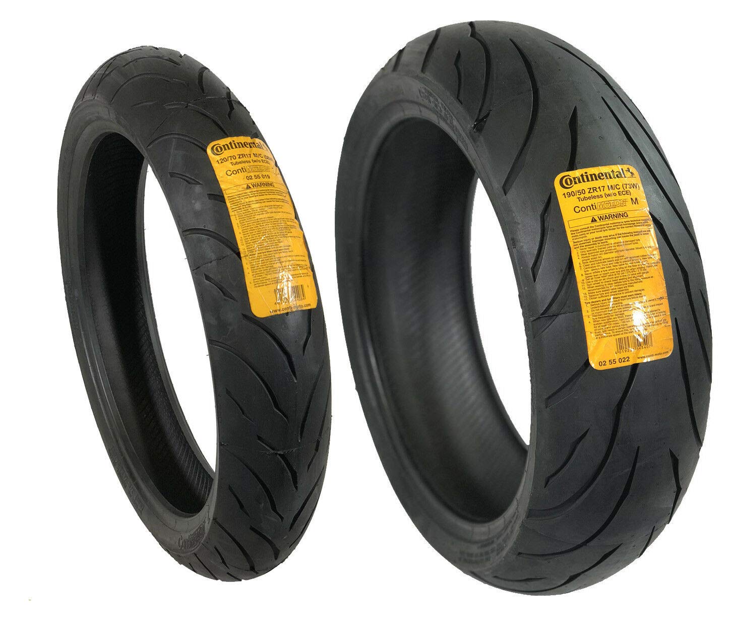 CONTINENTAL MOTION Tire Set 120/70zr17 Front & 180/55zr17 Rear 180 55 17 120 70 17 2 Tire Set