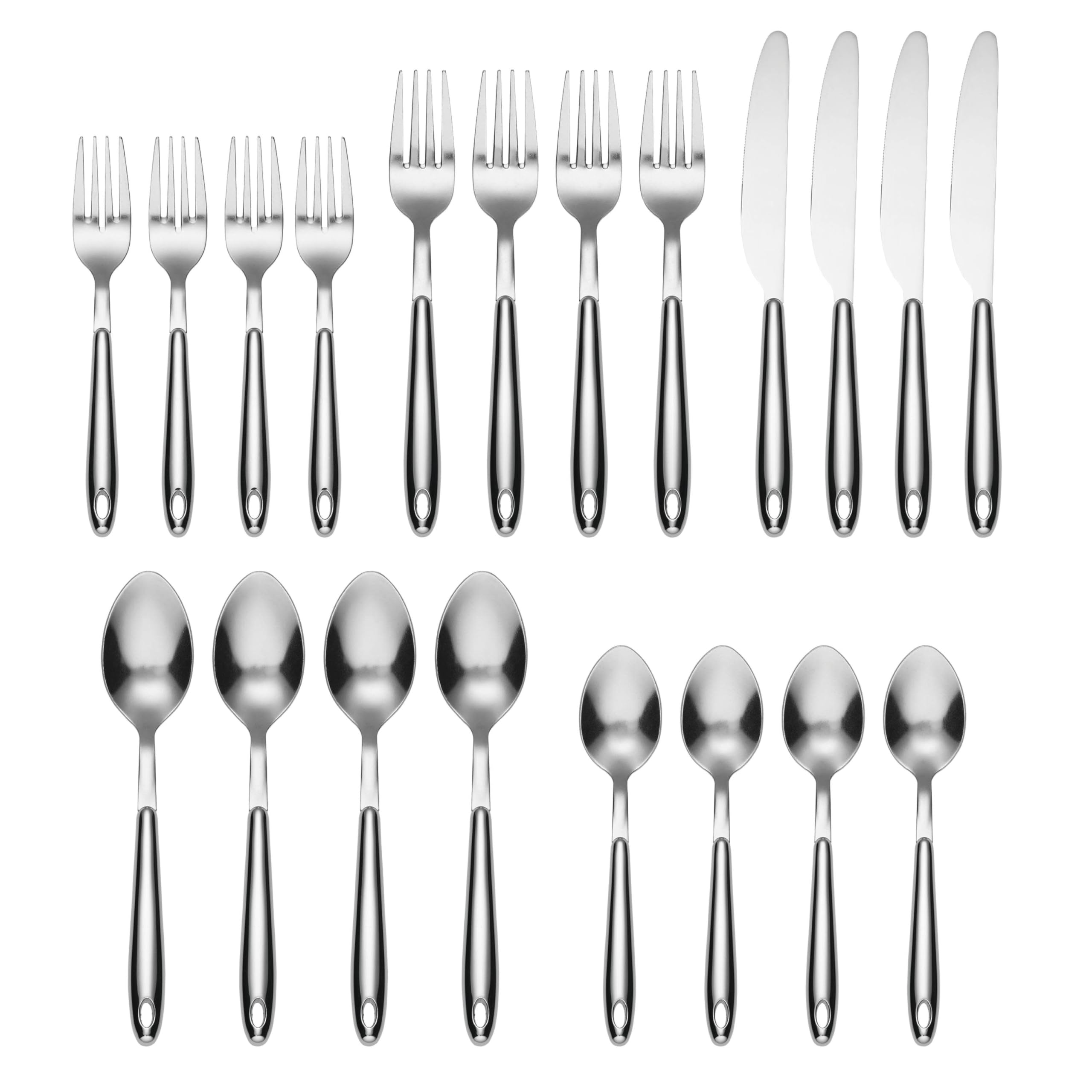 Cambridge Marvel Piece Flatware Set With Hanging Rack, 20 Count, No Color