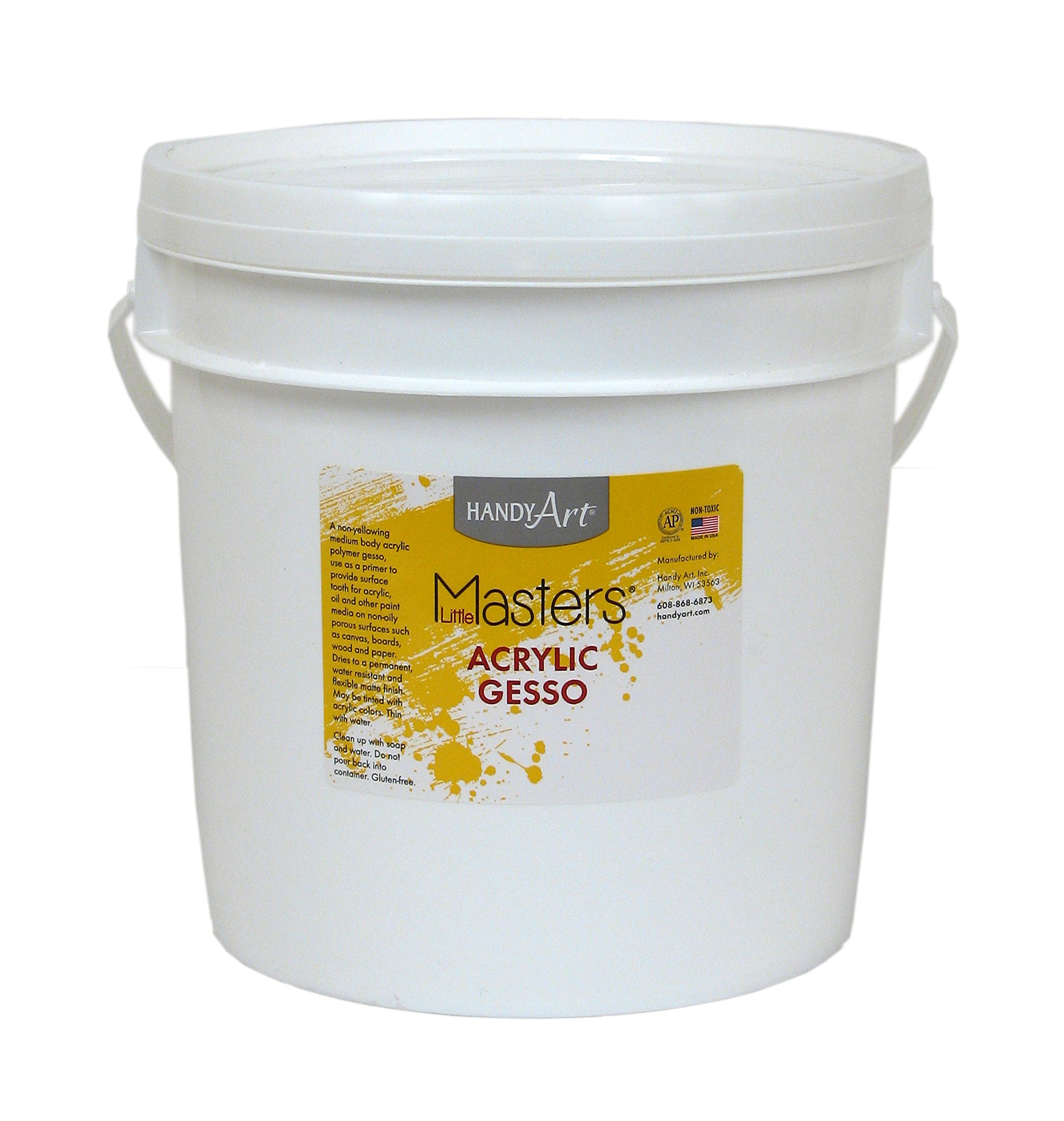 Handy Art Little Masters Economy Acrylic Gallon, White Gesso 128 Fl Oz (Pack of 1)