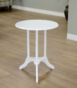 frenchi furniture table, white, 18.91 in x 18.91 in x 22.97 in