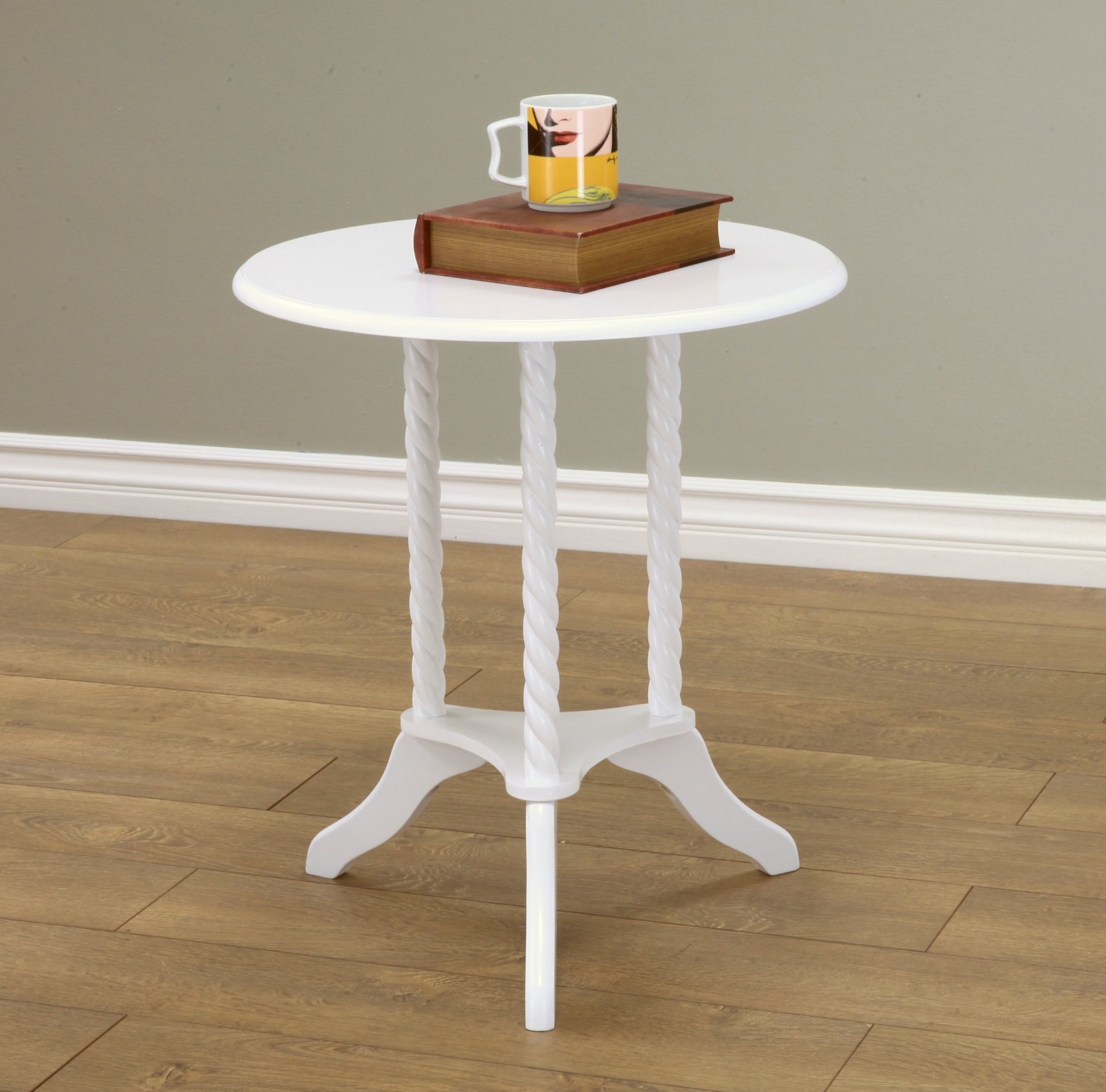 Frenchi Furniture Table, White, 18.91 in x 18.91 in x 22.97 in