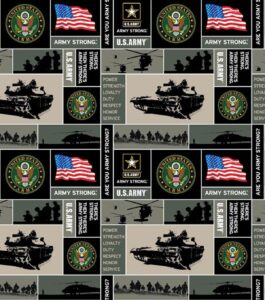 military army fleece fabric - sold by the yard y