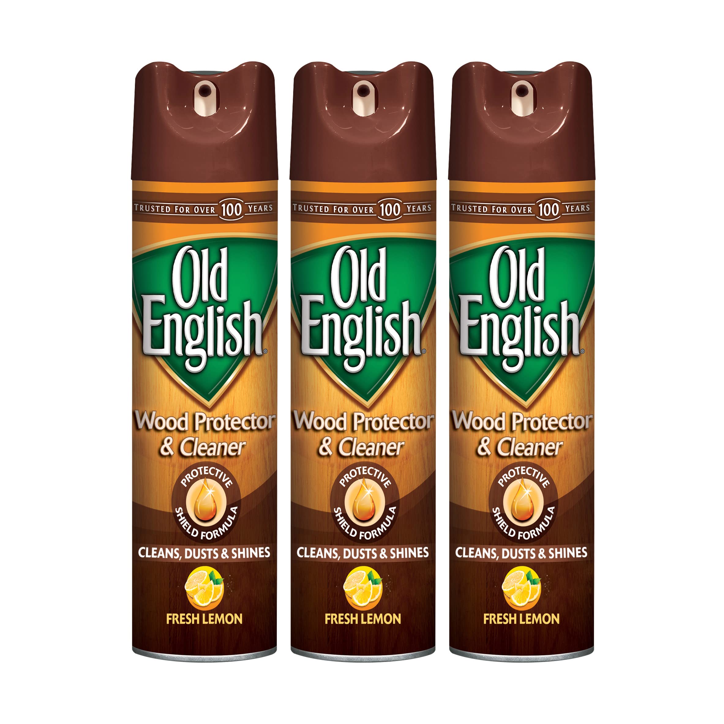 OLD ENGLISH Aerosol Wood Protector & Cleaner, Fresh Lemon 12.50 oz (Pack of 3)