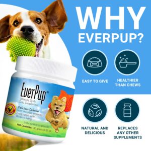 EverPup Ultimate Daily Dog Supplement with Glucosamine, Prebiotics, Probiotics, Apoptogens, Vitamins and Minerals for Healthy Joints, Immunity, Digestion, Skin Health