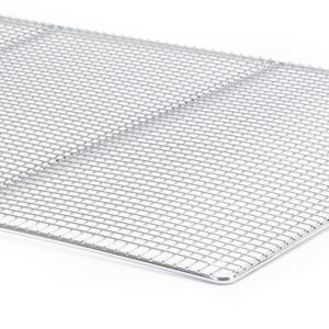 Adcraft Commercial Donut Frying Screen Made of Nickel Plated Wire Mesh for Donut Fryers, 17" x 25", Silver