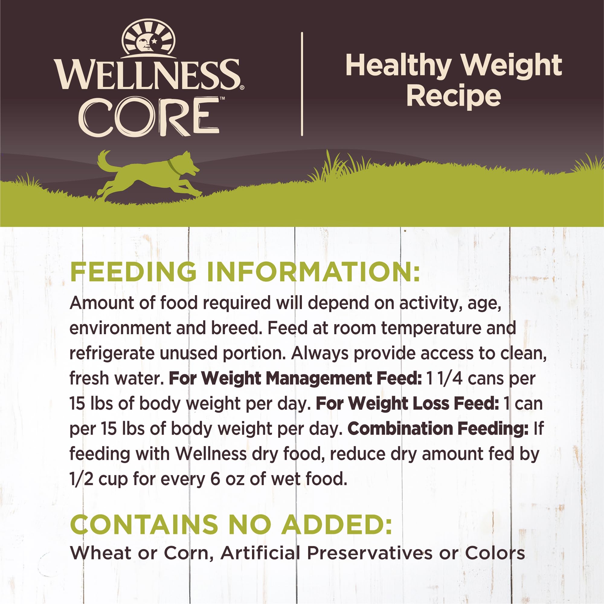 Wellness Natural Pet Food CORE Natural Wet Grain Free Canned Weight Management Dog Food, 12.5-Ounce Can (Pack of 12)