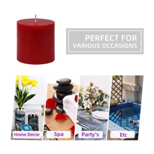 Zest Candle 3" by 3" Inch Red Pillar Candle