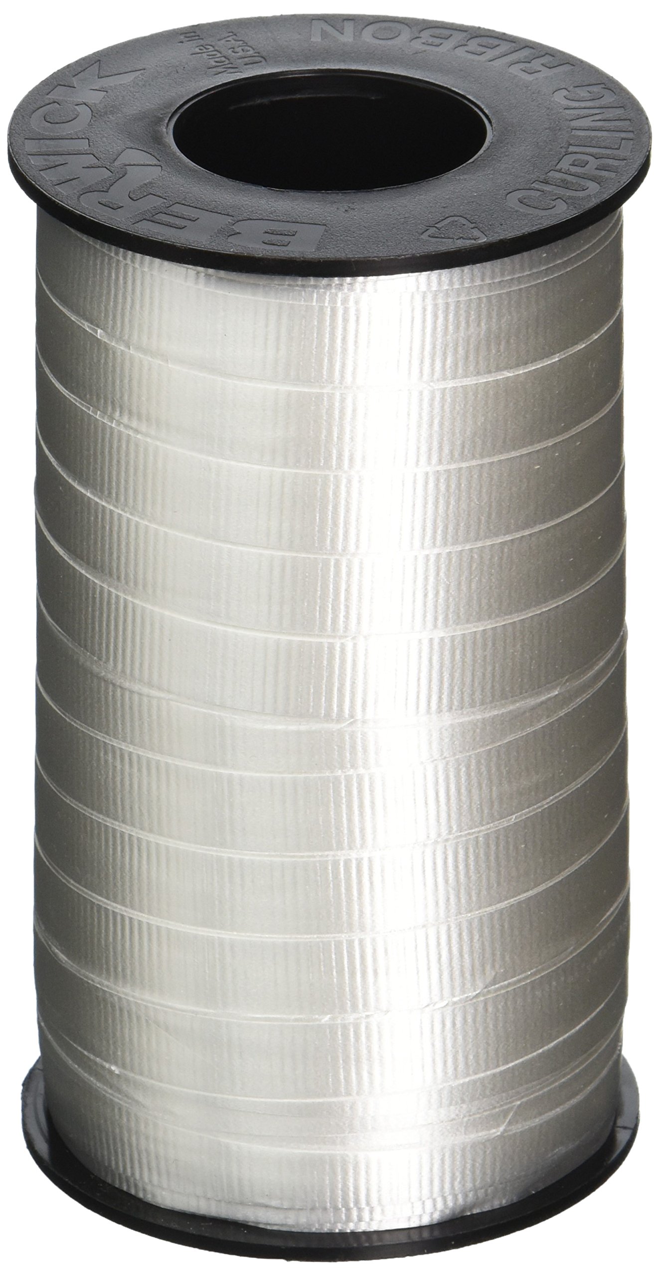 Berwick 3/8-Inch Wide by 250 Yard Spool Super Curl Crimped Splendorette Curling Ribbon, White