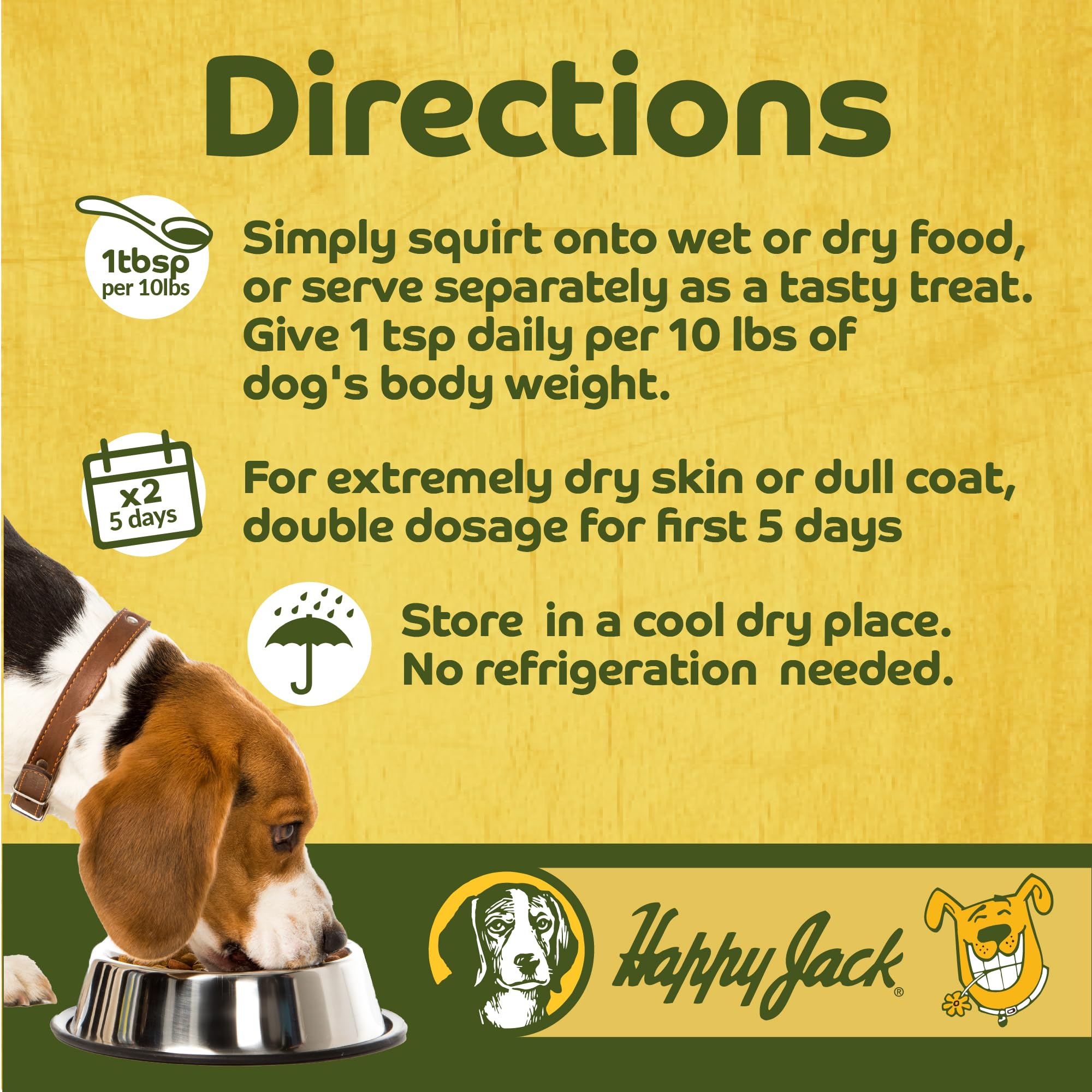 Happy Jack Tonekote Dog Skin & Coat Supplement, Oil for Dogs with Essential Fatty Acids & Vitamins for Itching Skin Relief, Hot Spots, Dull Coat, Dry Skin, Excessive Shedding, 16 oz