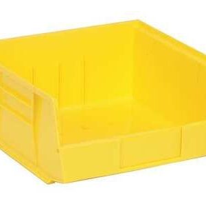 Quantum Storage Heavy Duty Stacking Bins, 10 7/8in. x 11in. x 5in. Size, Yellow, Carton of 6, Model# QUS235YLCS