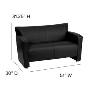 Flash Furniture HERCULES Majesty Series Black LeatherSoft Loveseat