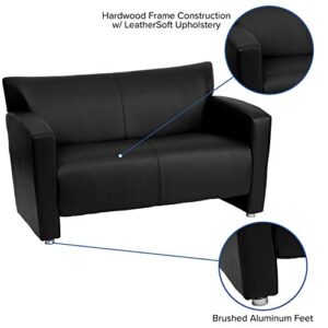 Flash Furniture HERCULES Majesty Series Black LeatherSoft Loveseat