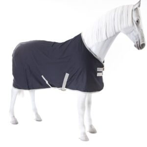 HORSEWARE Ireland Amigo Stable Sheet X Sur Poly, Color: Navy/Silver, Size: 78 (ADRF22-BI00-78)