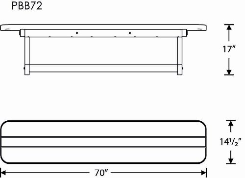 POLYWOOD Park 72-Inch Harvester Backless Bench, Green