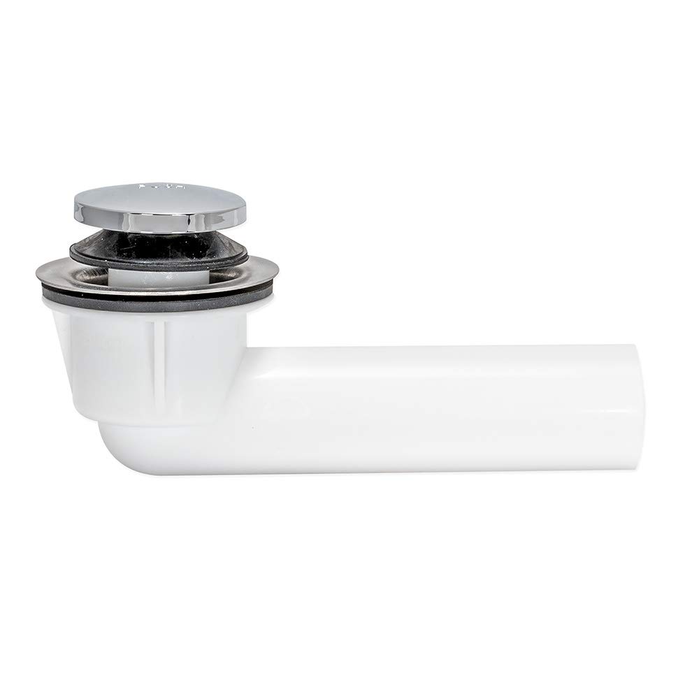 EZ-Flo 1-1/2 Inch Two-Hole Bath Waste Drain, Plastic Tubular with Chrome Trim, 35217