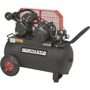 northstar single-stage portable electric air compressor - 2 hp, 20-gallon horizontal, 5.0 cfm