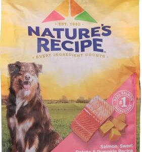 Nature′s Recipe Grain Free Salmon, Sweet Potato & Pumpkin Recipe Dry Dog Food, 4 lb. Bag