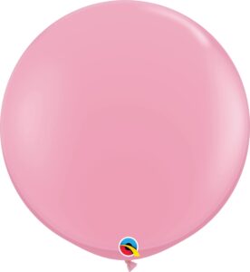 qualatex 3' pink latex balloons (2ct)