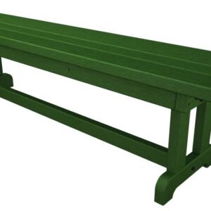 POLYWOOD Park 72-Inch Harvester Backless Bench, Green