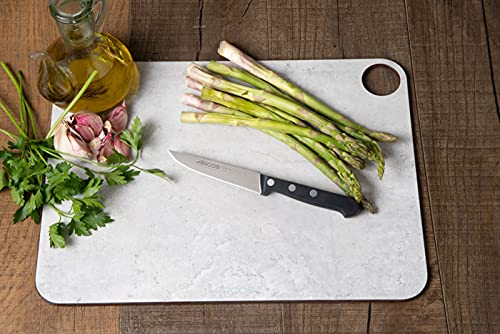 ARCOS Vegatable Knife 4 Inch Stainless Steel. Professional Vegetable Knife for Peeling Fruits and Vegetables. Ergonomic Polyoxymethylene Handle and 100 mm Blade. Series Universal. Color Black.