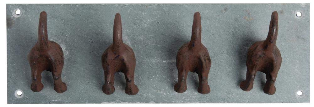 Esschert Design USA LH151 Slate Dog Tail Wall Hooks