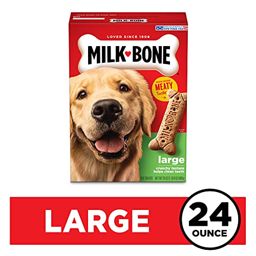 Milk-Bone Original Dog Treats for Large Dogs, 24 Ounce, Crunchy Biscuit Helps Clean Teeth