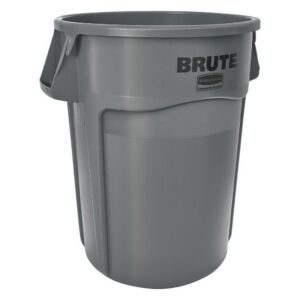 rubbermaid commercial 264360gy brute vented trash receptacle round 44 gal gray