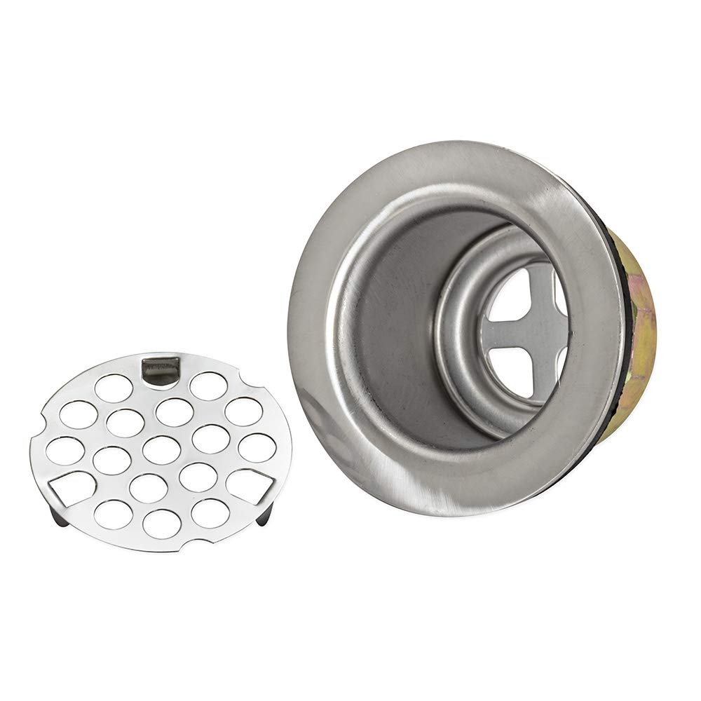 EZ-FLO Stainless Steel Flat Top Duplex Strainer with Flange, 1-7/8 to 2-1/4 Inch Sink Opening, Die Cast Nut, 30043