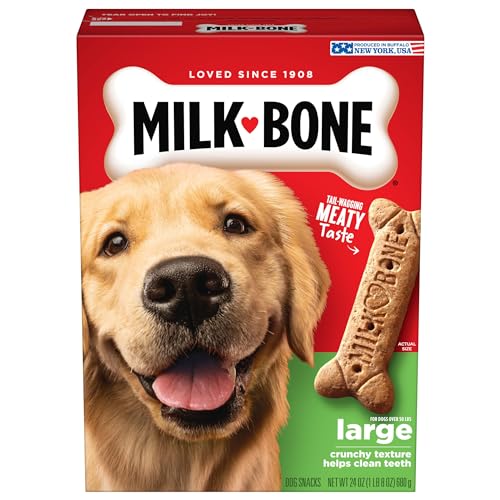 Milk-Bone Original Dog Treats for Large Dogs, 24 Ounce, Crunchy Biscuit Helps Clean Teeth