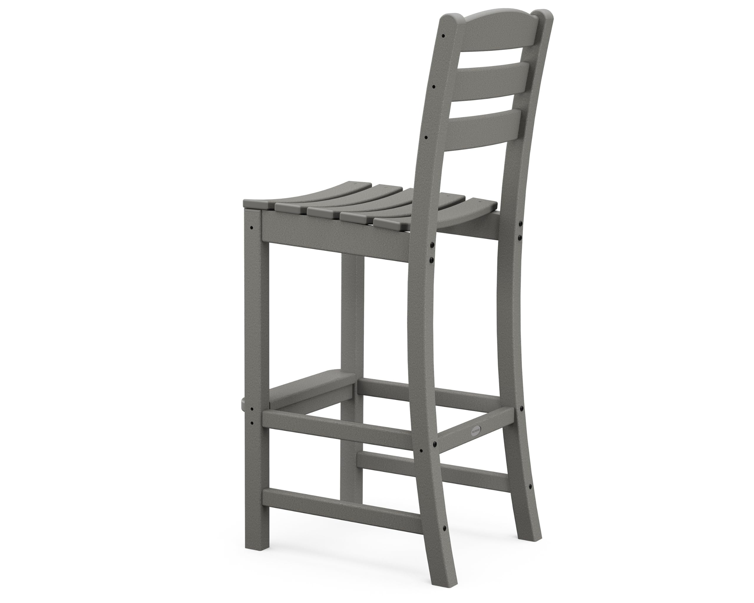 POLYWOOD TD102GY La Casa Café Bar Side Chair, Slate Grey