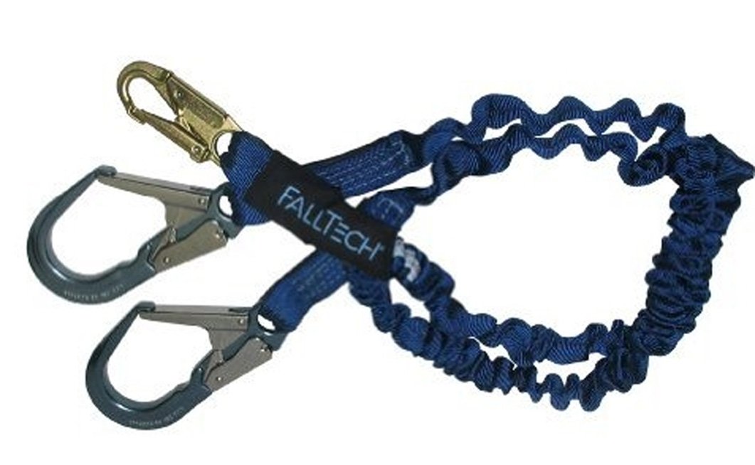 FallTech 7240Y3 Internal ElasTech Shock Absorbing Lanyard, 6-Foot