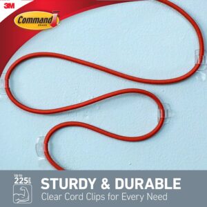 Command Round Cord Clips, Clear, 4-Clips (17017CLRES)