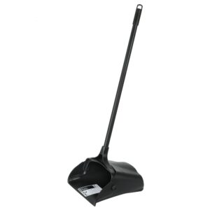 rubbermaid commercial products executive series lobby pro upright dust pan, long-handle, black, for professional/janitorial cleaners and debris collection from indoor floors/hardwoods