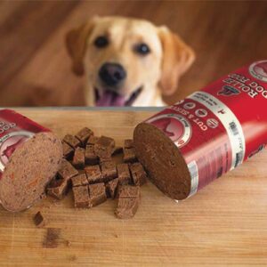 Redbarn Premium Rolled Dog Food, Semi-Moist, Beef Recipe - High Protein Full Feed, Topper, Training Treat, or Pill Pouch - Balanced Meal with Functional Ingredients - 4 lb. (8 Rolls)