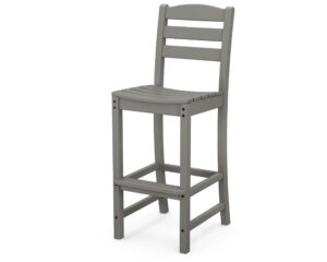 polywood td102gy la casa café bar side chair, slate grey