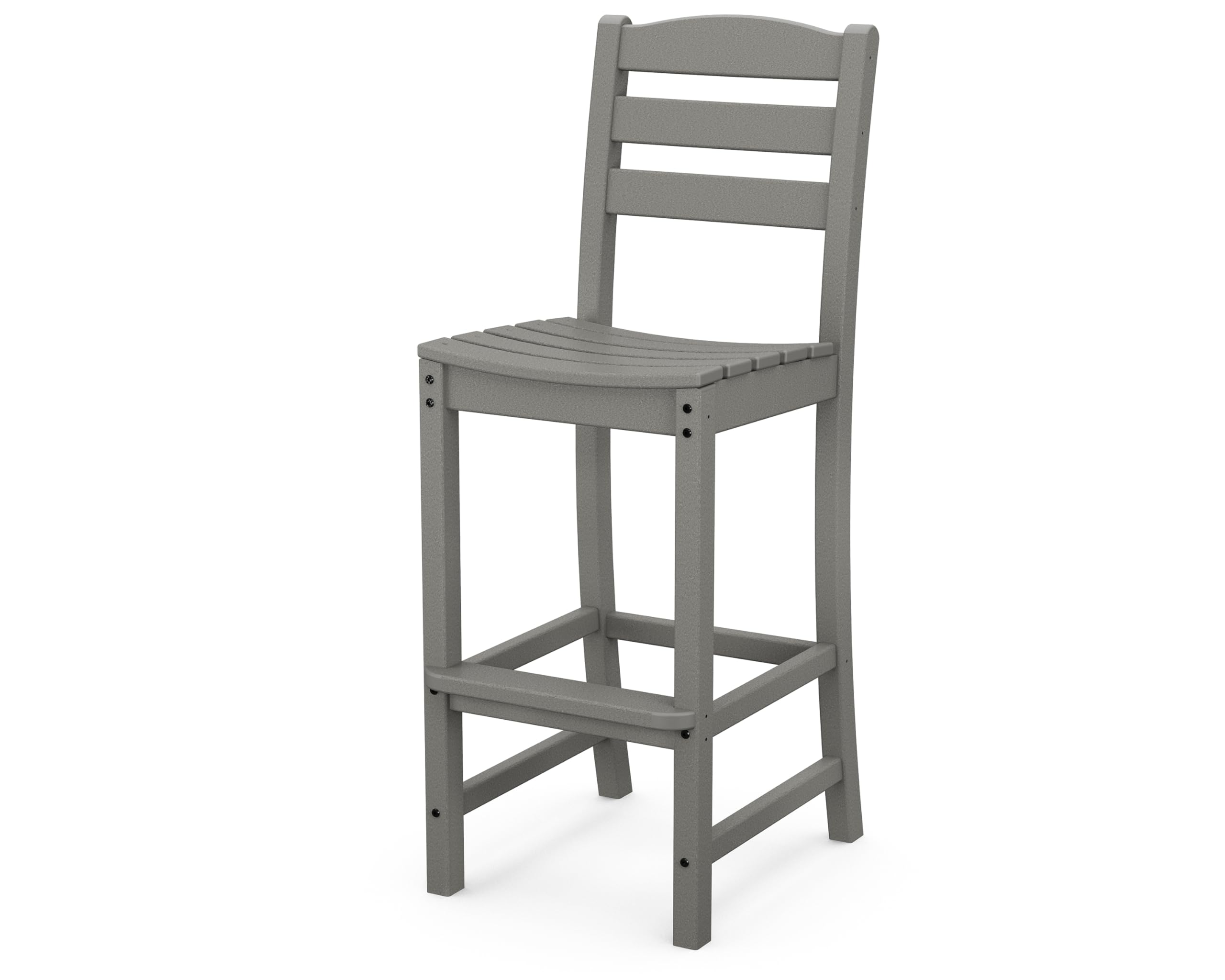 POLYWOOD TD102GY La Casa Café Bar Side Chair, Slate Grey