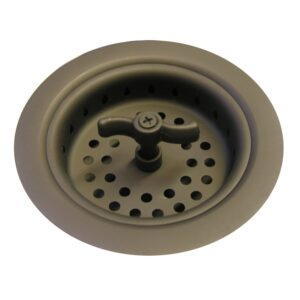 simpatico 30053ob kitchen sink basket strainer assembly with spin type basket fits 3-1/2-inch opening, dark oil rubbed bronze